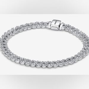 Authentic NEW Pandora Pavé Cuban Chain Bracelet S925ALE